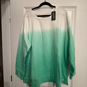 Denim&Co Green Ombre Sweatshirt